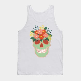 Skull and Flowers Tank Top